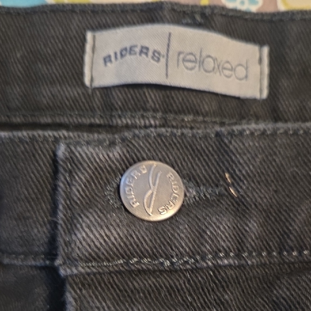 Riders by Lee Womens Deep Black Relaxed Jeans - Picture 3 of 4